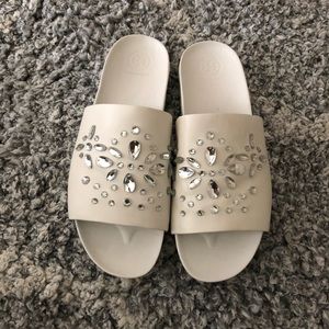 Tory Burch Leather Slides